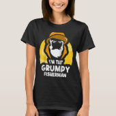 Ik ben The Grumpy Fisherman Hobby Fish Vist Fisher T-shirt (Voorkant)