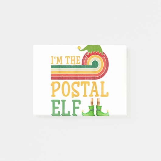 Ik ben The Postal Elf Matching Group Kerstparty Post-it® Notes (Voorkant)