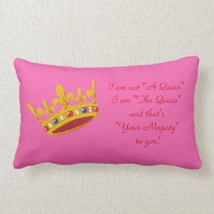 Ik ben 'The Queen' Pillow - Roze Kussen