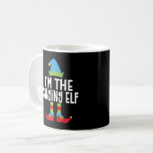 Ik ben The Singing Elf T-Shirt Matching met Kerstm Koffiemok (Voorkant links)