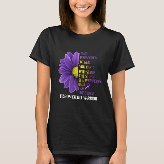 Ik ben The Storm Fibromyalgia Warrior T-shirt (Voorkant)