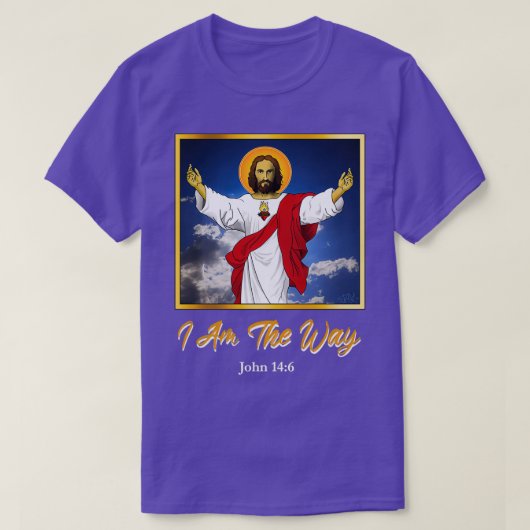 Ik ben The Way Jesus v1 2 T-shirt (Design voorkant)