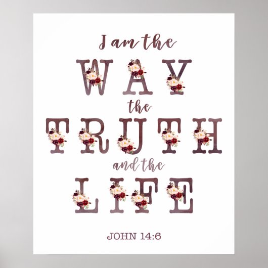 Ik ben The Way the Truth and the Life Typografie Poster (Voorkant)