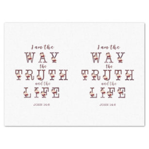 Ik ben The Way the Truth and the Life Typografie Tissuepapier