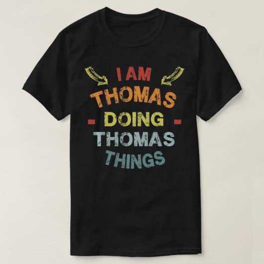Ik ben Thomas Doing Thomas Ddingen Cool Funny Chri T-shirt (Design voorkant)