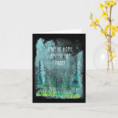 Ik ben thuis tussen de bomen bos camping wandelen  kaart (Gele Bloem)