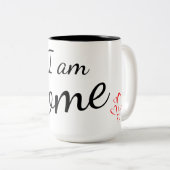 Ik ben thuis tweekleurige koffiemok (Voorkant rechts)