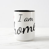 Ik ben thuis tweekleurige koffiemok (Center)