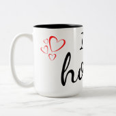 Ik ben thuis tweekleurige koffiemok (Links)