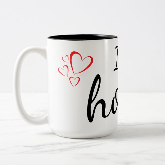 Ik ben thuis tweekleurige koffiemok (Links)