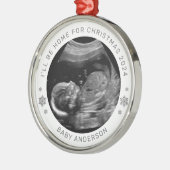 Ik ben thuis voor de aankondiging van de kerst-Bab Metalen Ornament (Links)