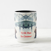 Ik ben thuis voor de Christmas Coffee mok Cup (Midden)