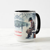 Ik ben thuis voor de Christmas Coffee mok Cup (Voorkant rechts)