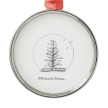 Ik ben thuis voor de kerst...ornament
