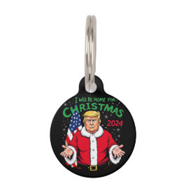 Ik ben thuis voor de kerstviering van 2024 huisdierpenning