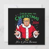 Ik ben thuis voor de kerstviering van 2024 kaart (Voorkant)