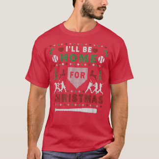 Ik ben thuis voor kerstcadeautje met een lelijke k t-shirt