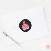Ik ben thuis voor Kerstmis3 Ronde Sticker (Envelop)