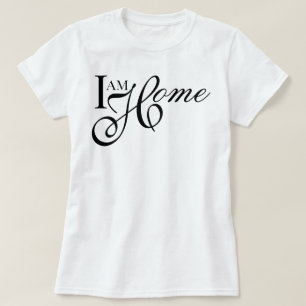 "Ik ben thuis" vrolijke esthetische zachte levensb T-shirt