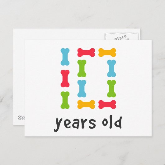 Ik ben tien jaar oud briefkaart (Voorkant / Achterkant)