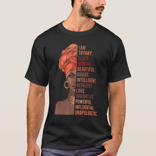 Ik ben Tiffany Black Woman History maand 2020 Prid T-shirt (Voorkant)