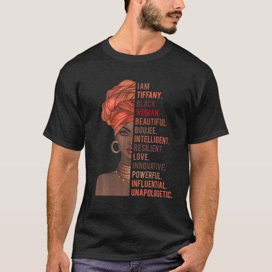 Ik ben Tiffany Black Woman History maand 2020 Prid T-shirt (Voorkant)