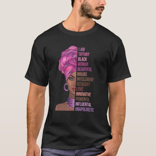 Ik ben Tiffany Black Woman History maand 2022 Prid T-shirt (Voorkant)