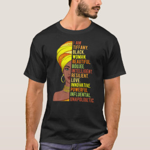 Ik ben Tiffany Black Woman History Maandag Pride M T-shirt