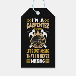 Ik ben timmerman cadeaulabel