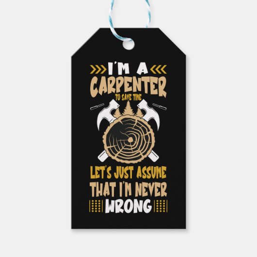 Ik ben timmerman cadeaulabel (Voorkant)