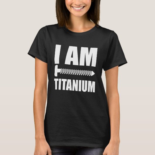 Ik ben Titanium Spinal Fusion Awareness Back Surge T-shirt (Voorkant)