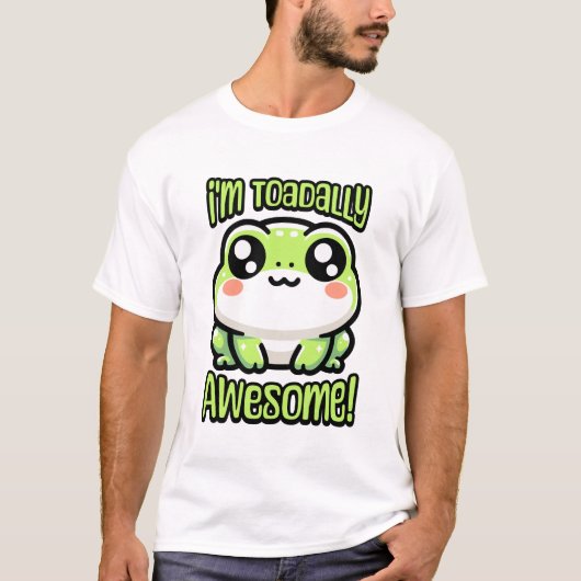 Ik ben Toadally Geweldige! Schattigee paddenkikker T-shirt (Voorkant)