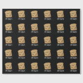 Ik ben Toast Funny Bread Pun Dark BG Cadeaupapier (Vlak)