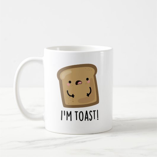 Ik ben Toast Grappig Brood Pun Koffiemok (Links)