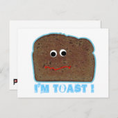 Ik ben toast. parodie humoristisch Briefkaart (Voorkant / Achterkant)