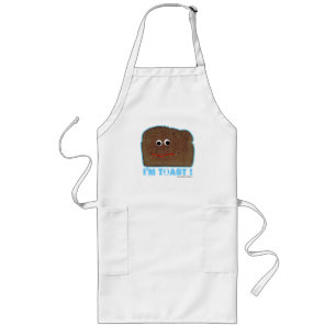 Ik ben toast. parody humoristische apron lang schort