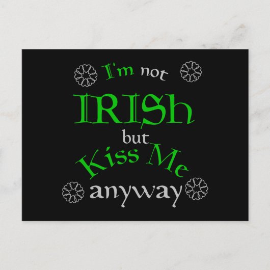 Ik ben toch niet Iers, maar Kus toch. Briefkaart (Voorkant)