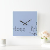 Ik ben toch te laat, grappige muur-klok vierkante klok (Huis)