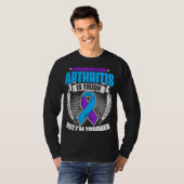 Ik ben Tougher Ribbon Rheumatoid Artritis Bewusthe T-shirt (Voorkant volledig)