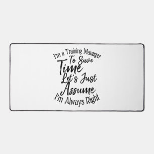 Ik ben trainingsmanager om tijd te besparen bureaumat