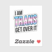 Ik ben trans, accepteer het sticker (Vel)