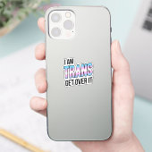 Ik ben trans, accepteer het sticker (Telefoon)
