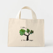 Ik ben Tree Hugger Quote Green Cool Mini Tote Bag (Voorkant)