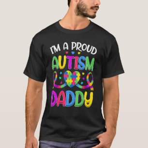 Ik ben trots autisme papa autisme bewustzijn puzze t-shirt