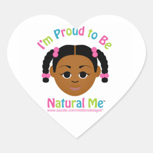 Ik ben trots dat ik natuurlijk ben! hart sticker