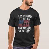 Ik ben trots een Amerikaanse veteraan-patriottisch T-shirt (Voorkant)