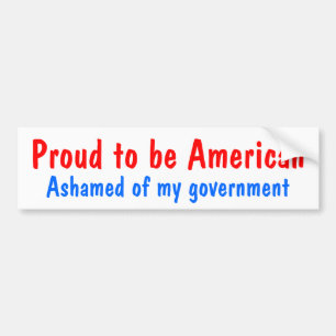 Ik ben trots om Amerikaans te zijn, Ashamed van mi Bumpersticker
