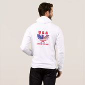 Ik ben trots om Amerikaans te zijn. Hoodie (Achterkant volledig)