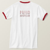 Ik ben trots om Amerikaans te zijn. T-shirt (Design achterkant)