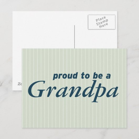 Ik ben trots om opa te zijn. briefkaart (Voorkant / Achterkant)